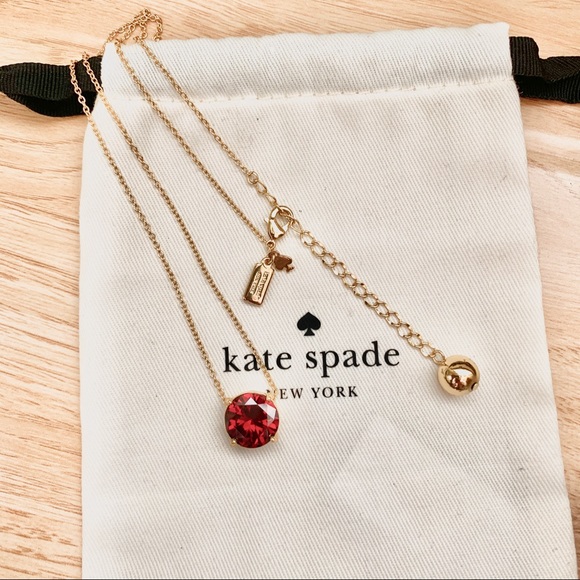 Kate spade red crystal necklace - Picture 2 of 3